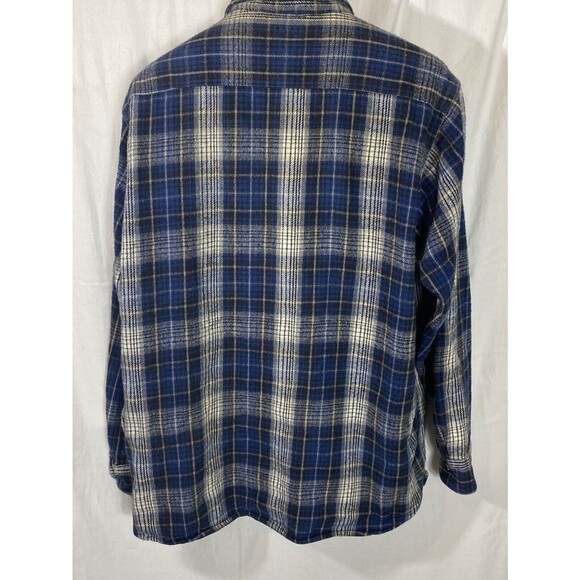 vintage weargaurd plaid red long sleeve button up shirt work outdoor Blue Warm - Picture 2 of 15